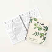 Stylish Autumn Botanical Greenery Name Recipe Notitieboek (Binnen)
