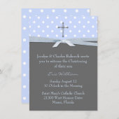 Stylish Baby Boy Christening Uitnodiging (Voorkant / Achterkant)