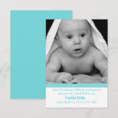 Stylish Baby Boys Birth Announding Photo Card Aankondiging (Voorkant / Achterkant)