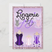 Stylish Bachelorette Lingerie Party Kaart (Voorkant)