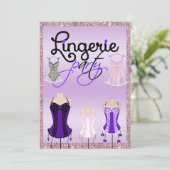 Stylish Bachelorette Lingerie Party Kaart (Staand voorkant)