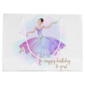 Stylish Ballerina Birthday Wishes | Geboortedag Groot Cadeauzakje (Achterkant)