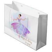 Stylish Ballerina Birthday Wishes | Geboortedag Groot Cadeauzakje (Voorkant Gekanteld)