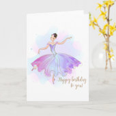 Stylish Ballerina Birthday Wishes | Geboortedag Kaart (Gele Bloem)