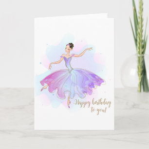 Stylish Ballerina Birthday Wishes   Geboortedag Kaart