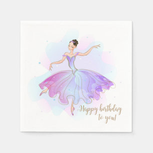 Stylish Ballerina Birthday Wishes   Geboortedag Servet