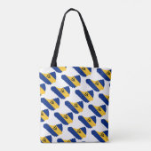 Stylish BARBADOS FLAG God's Heart Isaiah 40 Tote Bag (Achterkant)