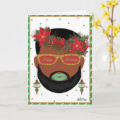 Stylish Beard LGBTQ-feestkaart Kaart (Gele Bloem)