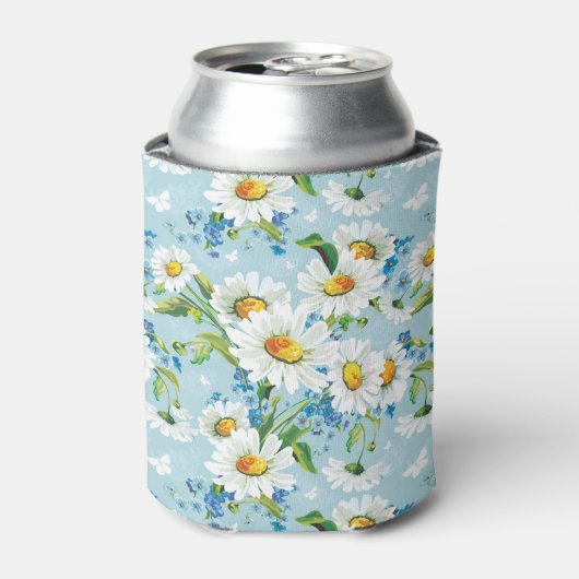Stylish beautiful bright floral pattern 2 blikjeskoeler (Blikje Voorkant)