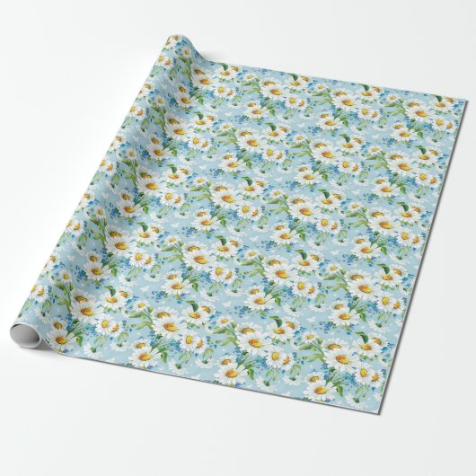 Stylish beautiful bright floral pattern 2 cadeaupapier (Uitgerold)