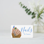 Stylish Beauty Professional Nail Technician Chic Visitekaartje (Staand voorkant)