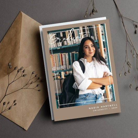 Stylish Beige | Aankondiging van twee foto-Afstude