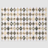 Stylish Beige Cream Equestrian Diamond Pattern Tissuepapier (Voorkant)