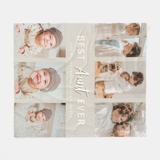Stylish Best Aunt Ever 6 Photo  Fleece Deken (Voorkant (Horizontaal))