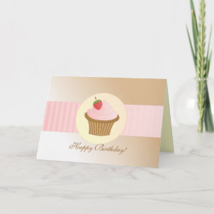 Stylish Birthday Cupcake Kaart