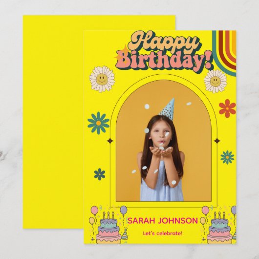 Stylish Birthday Invitation | Elegant Party Kaart (Voorkant / Achterkant)