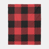 Stylish Black and Red Pattern Cozy Throw Blanket  Fleece Deken (Voorkant)