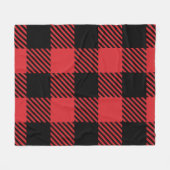 Stylish Black and Red Pattern Cozy Throw Blanket  Fleece Deken (Voorkant (Horizontaal))