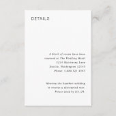 Stylish Black and White Minimalist Wedding Informatiekaartje (Voorkant)