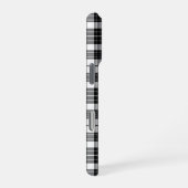 Stylish Black and White Monochrome Tartan Plaid iPhone Hoesje (Rechterkant)