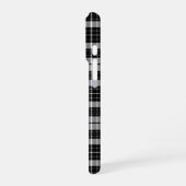 Stylish Black and White Monochrome Tartan Plaid iPhone Hoesje (Linkerkant)