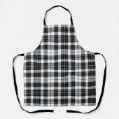 Stylish Black and White Monochrome Tartan Plaid Schort (Voorkant)