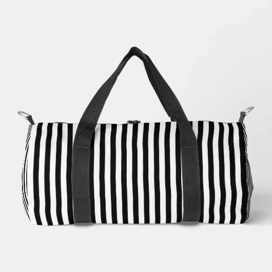 Stylish Black and White Pattern Weekend Duffle Bag Plunjezak (Voorkant)