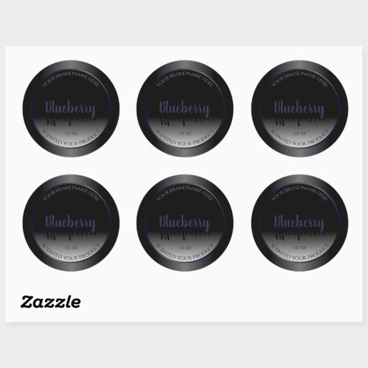 Stylish Black and White Product Labels Blue Frame (Vel)