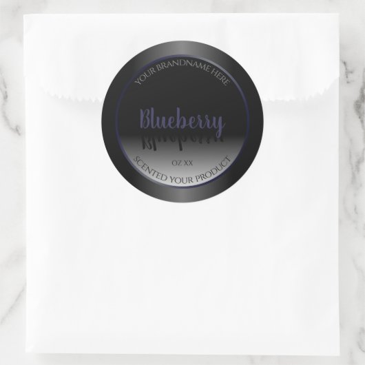Stylish Black and White Product Labels Blue Frame (Tas)