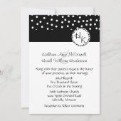 Stylish Black and White Wedding Invitation Kaart (Voorkant)