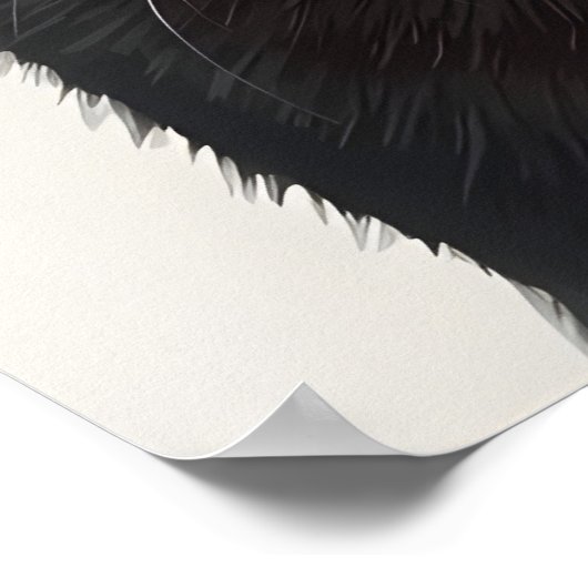 Stylish Black Cat Illustration Poster (Hoek)