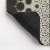 Stylish Black circles on White mouse pad Muismat (Hoek)