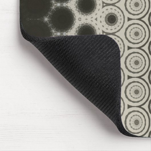 Stylish Black circles on White mouse pad Muismat (Hoek)