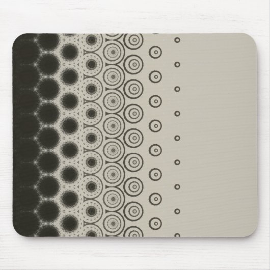 Stylish Black circles on White mouse pad Muismat (Voorkant)