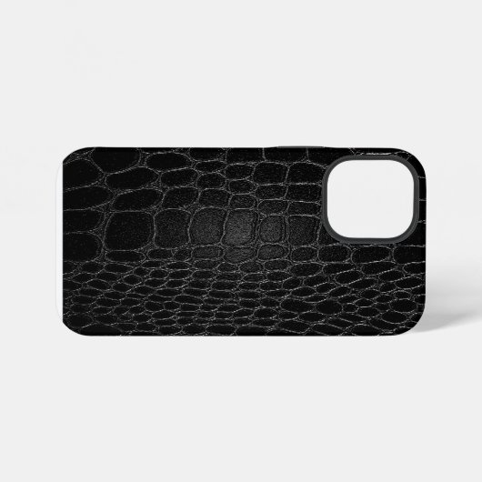 Stylish Black Crocodile iPhone Hoesje (Achterkant horizontaal)