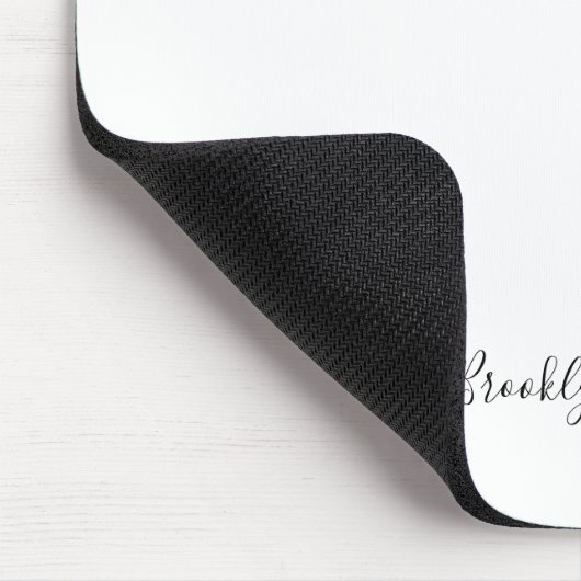 Stylish black custom script name text monogram muismat (Hoek)