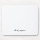 Stylish black custom script name text monogram muismat (Voorkant)