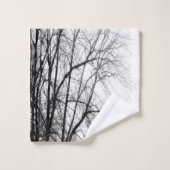 STYLISH BLACK EN WITTE BOMEN FOTOGRAAF BAD HANDDOEK (Wasdoekje)