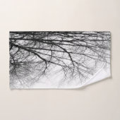 STYLISH BLACK EN WITTE BOMEN FOTOGRAAF BAD HANDDOEK (Handdoek)