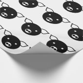 STYLISH BLACK EN WITTE PIG CADEAUPAPIER (Hoek)