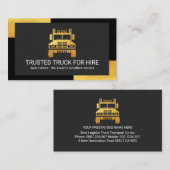 Stylish Black Gold Corners Trucker Visitekaartje (Voorkant / Achterkant)