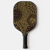 Stylish Black Gold Ethnic Floral Pickleball Paddle (Voorkant)