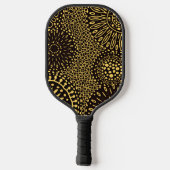 Stylish Black Gold Ethnic Floral Pickleball Paddle (Achterkant)