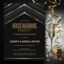 Stylish Black Gold Housewarming Party