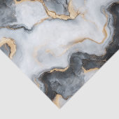 Stylish Black & Gold Marble Pattern Tissue Paper Tissuepapier (Detail)