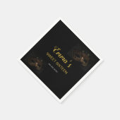 Stylish Black & Gold Masquerade Masker 16 Birthday Servet (Hoek)