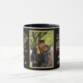 Stylish Black Gold Photo Afstuderen Mok (Midden)