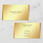 Stylish Black & Gold Professional Modern Template Visitekaartje (Voorkant / Achterkant)