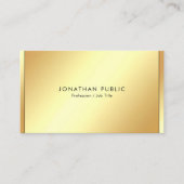 Stylish Black & Gold Professional Modern Template Visitekaartje (Voorkant)
