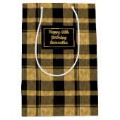 Stylish Black Gold Wedding Gift Bag Idea Medium Cadeauzakje (Voorkant)